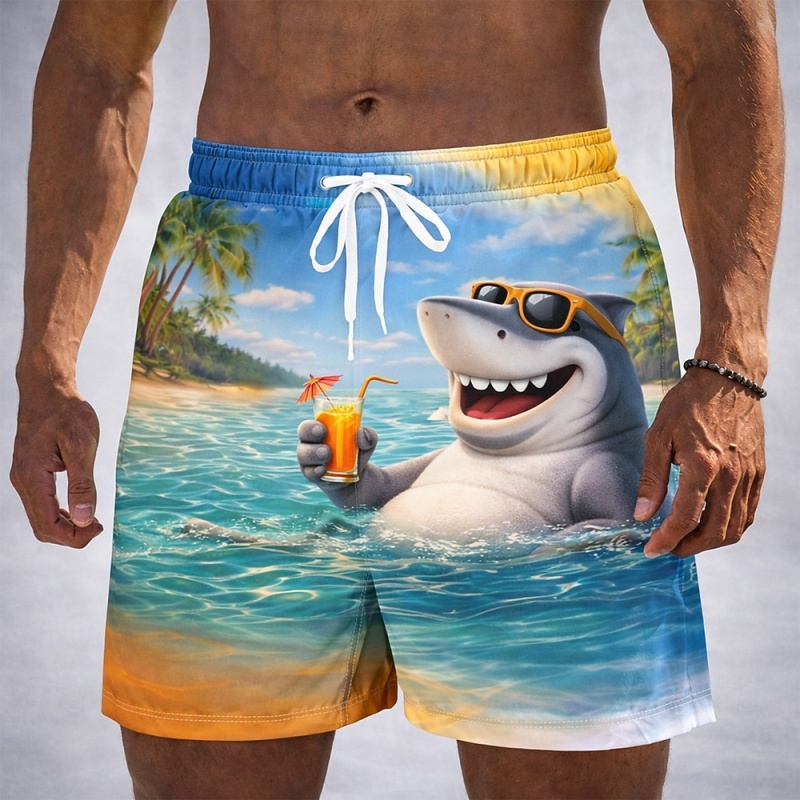 Trunks Board Surf - Zabawne kąpielówki męskie z grafiką zwierząt