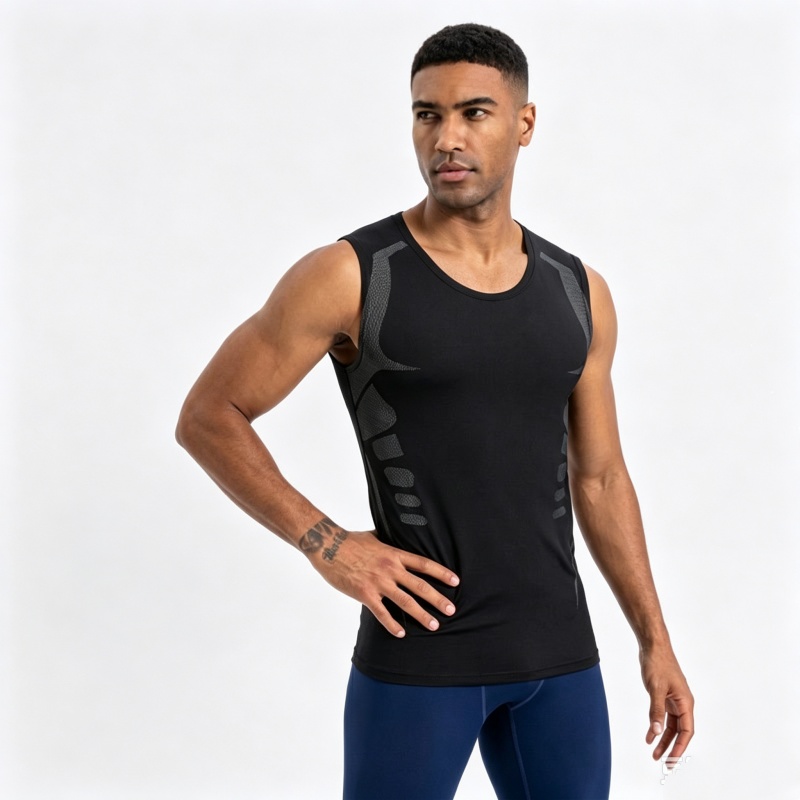 Tank Top Muscle - Nowa męska koszulka kompresyjna bez rękawów,