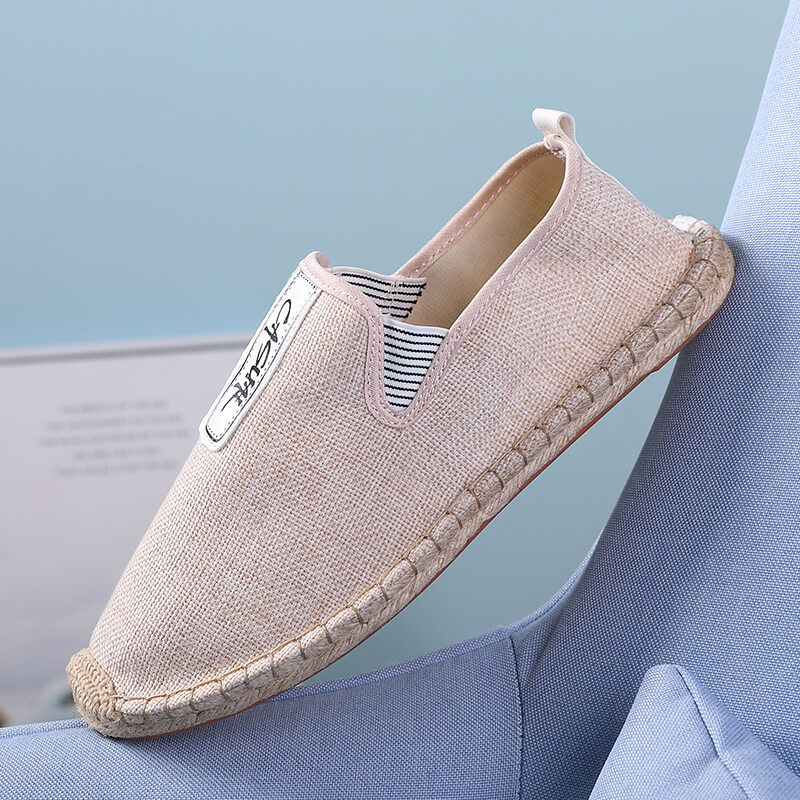 Lniane męskie buty codzienne,  – Espadrille Slip On recenzja i cena